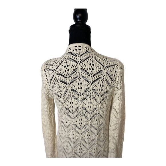 #100 FRESHMAN Knit Cream Maxi Cardigan - Picture 5 of 6